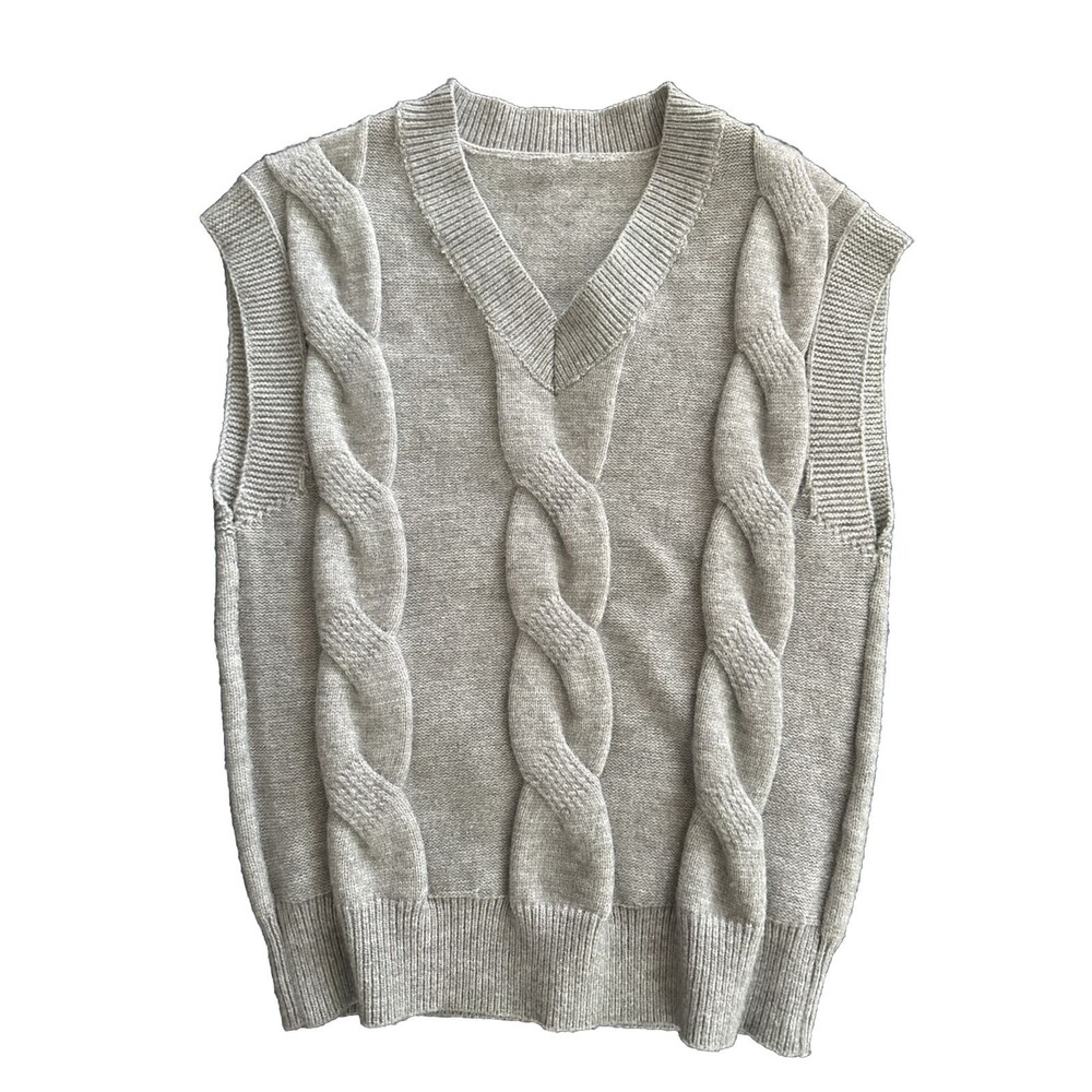 Korean Style Cable Style Vest Top, Women’s Size S
